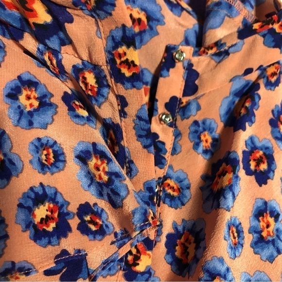 Rebecca Taylor Floral Ruffled Silk Tank Top 6 - Picture 3 of 9